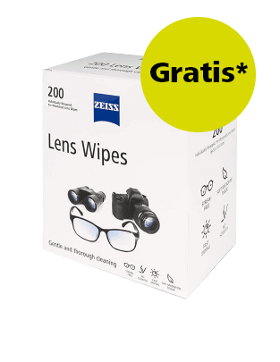Lens Wipes Product Box 1 gratis